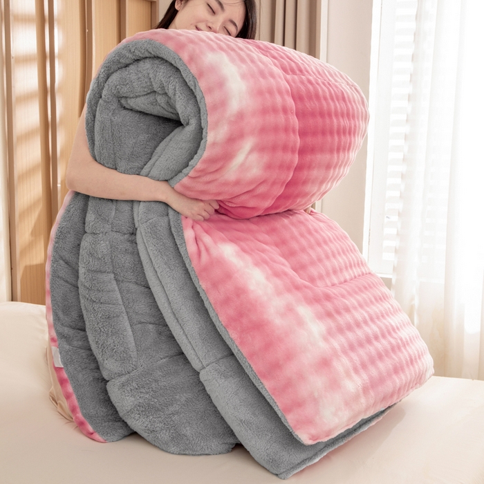 91家纺网 家纺一手货源 找家纺 （总）米乐被业 2025新款兔毛羊羔绒冬被被子被芯