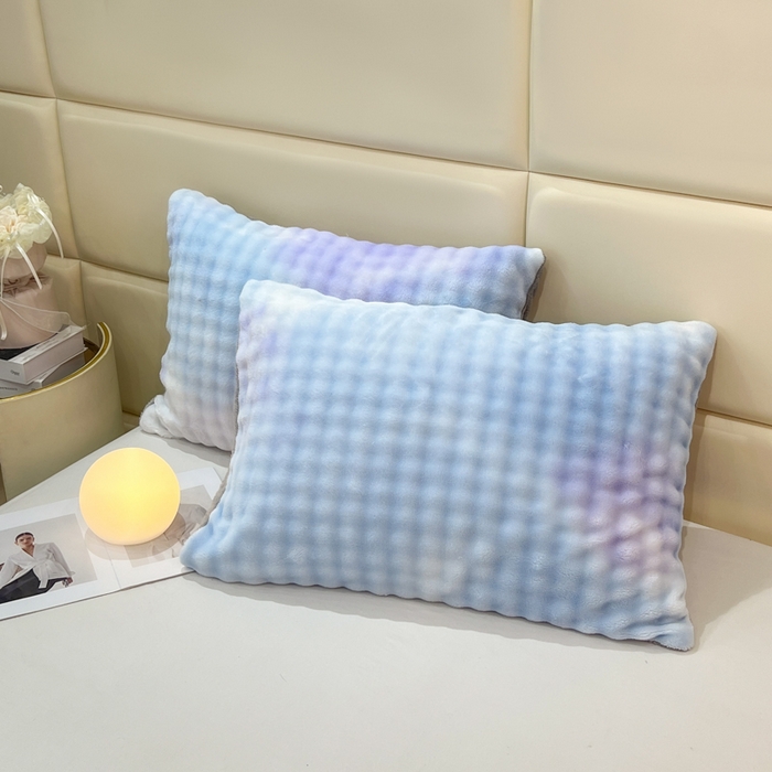 91家纺网 家纺一手货源 找家纺 米乐被业 2025新款兔毛羊羔绒冬被被子被芯 渐变蓝紫