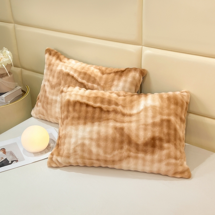 91家纺网 家纺一手货源 找家纺 米乐被业 2025新款兔毛羊羔绒冬被被子被芯 渐变奶咖