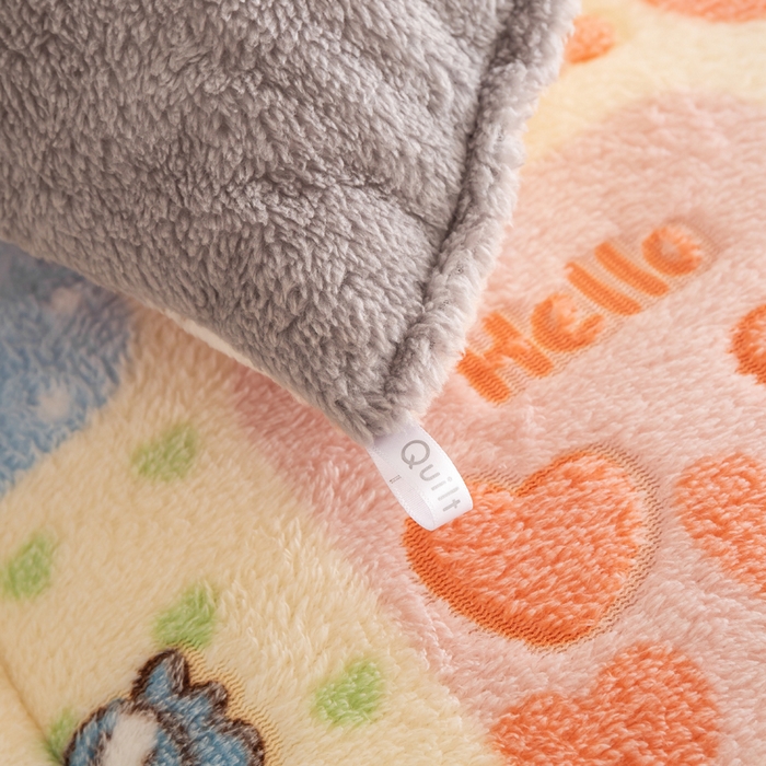 91家纺网 家纺一手货源 找家纺 米乐被业 2025新款雪花绒冬被法莱绒被子被芯格子猫