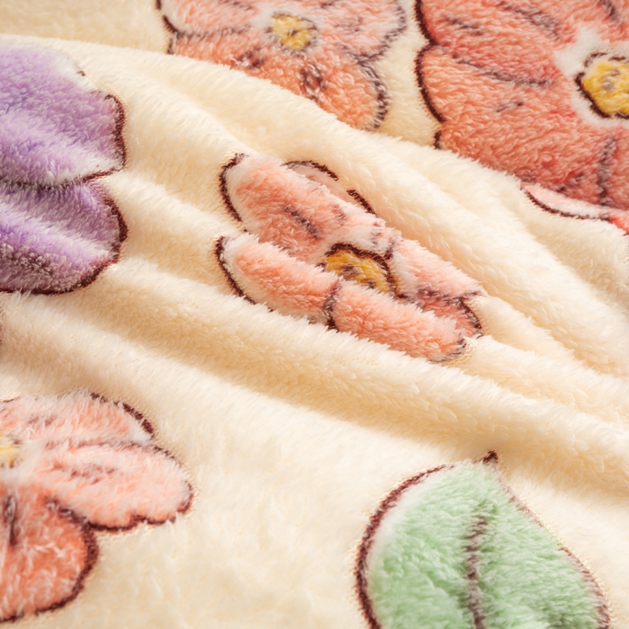 91家纺网 家纺一手货源 找家纺 米乐被业 2025新款雪花绒冬被法莱绒被子被芯花开富贵