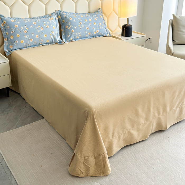 91家纺网 家纺一手货源 找家纺 U品汇 【A类母婴级】加厚全棉纯棉磨毛数码印花四件套生态磨毛100%棉（不是全棉不要钱）海韵幽兰-蓝