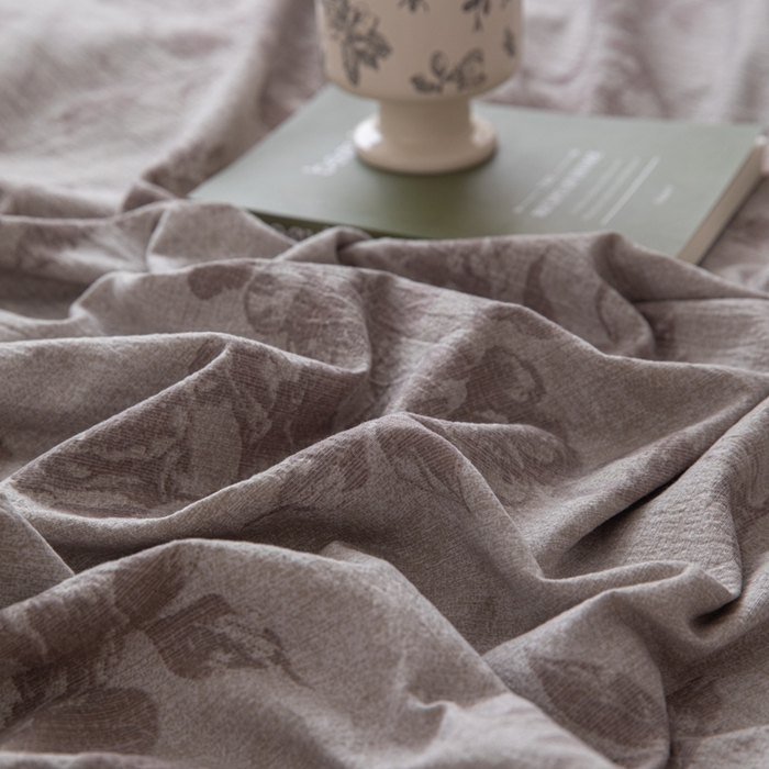 91家纺网 家纺一手货源 找家纺 （总）芯贝儿 2025新款加厚原麻复古风亚麻皱皱双层纱水洗m花边四件套