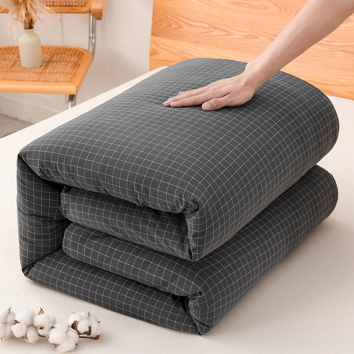 91家纺网 家纺一手货源 找家纺 悠米悠家 2025新款蓬松保暖可拆洗新疆棉花被子被芯 黑小格