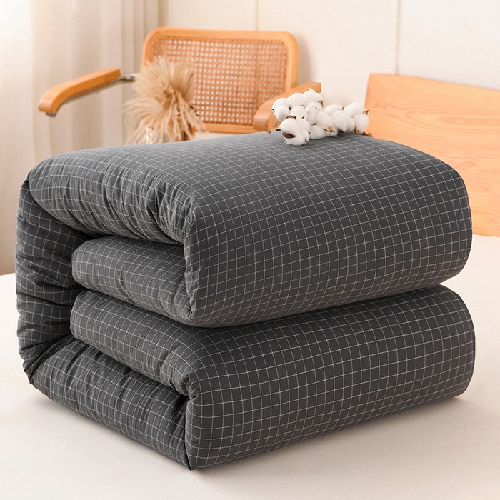 91家纺网 家纺一手货源 找家纺 悠米悠家 2025新款蓬松保暖可拆洗新疆棉花被子被芯 黑小格