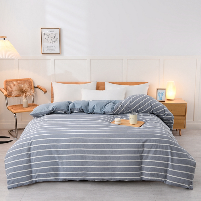 91家纺网 家纺一手货源 找家纺 悠米悠家 2025新款蓬松保暖可拆洗新疆棉花被子被芯 蓝白条