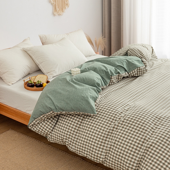 91家纺网 家纺一手货源 找家纺 悠米悠家 2025新款蓬松保暖可拆洗新疆棉花被子被芯 绿小格