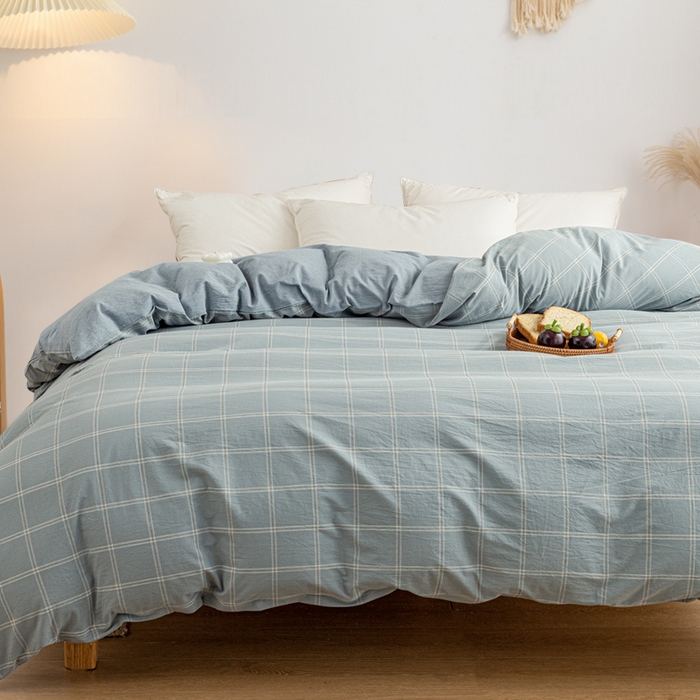 91家纺网 家纺一手货源 找家纺 悠米悠家 2025新款蓬松保暖可拆洗新疆棉花被子被芯 条纹蓝