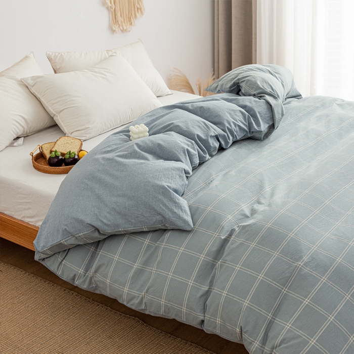 91家纺网 家纺一手货源 找家纺 悠米悠家 2025新款蓬松保暖可拆洗新疆棉花被子被芯 条纹蓝