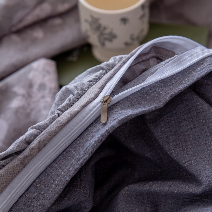 91家纺网 家纺一手货源 找家纺 芯贝儿 2025新款加厚原麻复古风亚麻皱皱双层纱水洗m花边四件套 曼妙花园