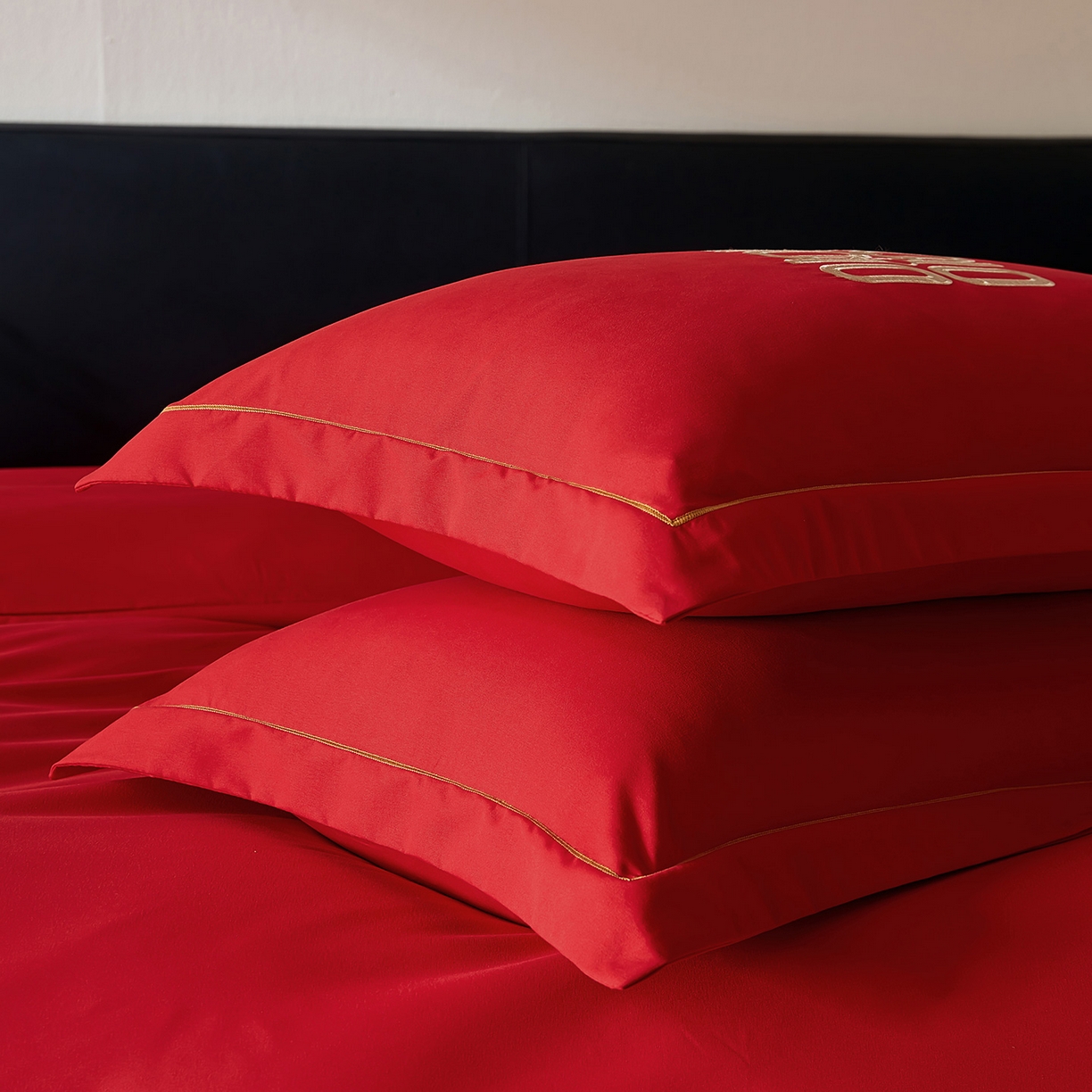 91家纺网 家纺一手货源 找家纺 （总）丰淘家纺 2025新款新中式婚庆磨毛刺绣四件套