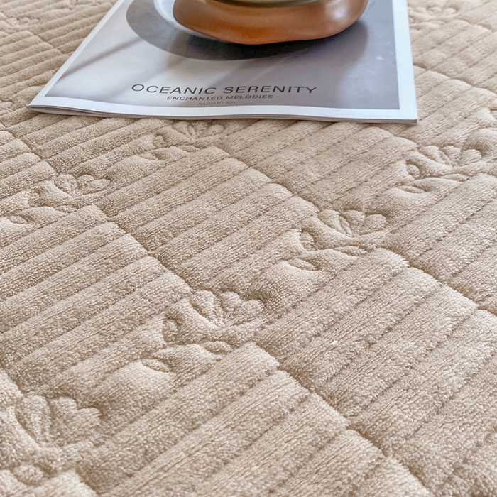 91家纺网 家纺一手货源 找家纺 恋尚羽家纺 2025新款韩版全消光烂花牛奶绒床盖四件套 蝴蝶-卡其