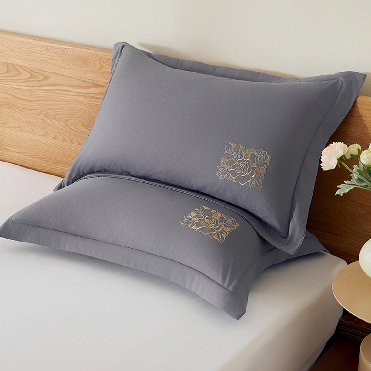 91家纺网 家纺一手货源 找家纺 （总）丰淘家纺 2025新款60水洗棉精美刺绣枕套-国色天香