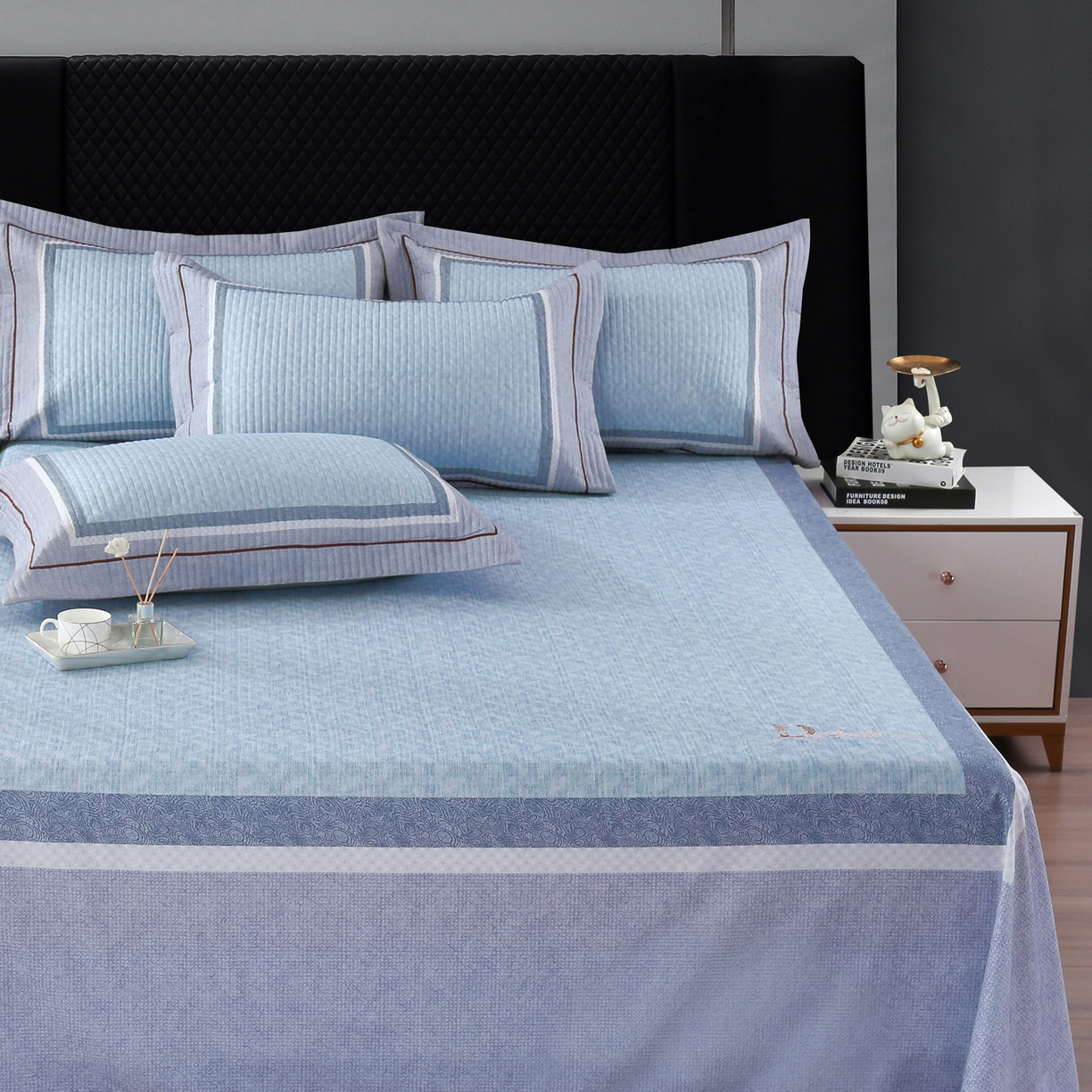 91家纺网 家纺一手货源 找家纺 OL家纺 2025新款亲肤全棉磨毛单品系列四件套 曼蒂-兰