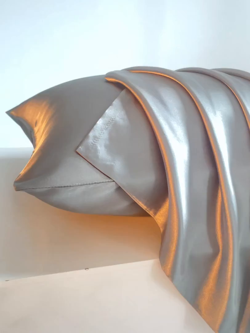 91家纺网 家纺一手货源 找家纺 （总）丰淘家纺 2025新款亲肤柔软水洗真丝纯色枕套