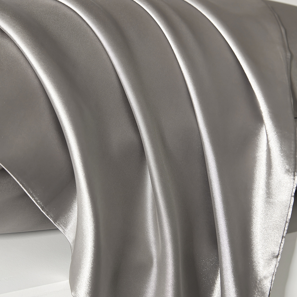 91家纺网 家纺一手货源 找家纺 （总）丰淘家纺 2025新款亲肤柔软水洗真丝纯色枕套