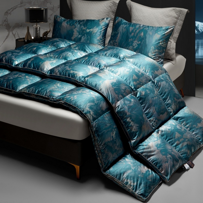 91家纺网 家纺一手货源 找家纺 织梦人羽绒工厂店2025新款羽绒被壳 观沧海金