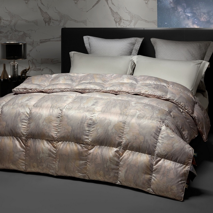 91家纺网 家纺一手货源 找家纺 织梦人羽绒工厂店2025新款羽绒被壳 观沧海粉