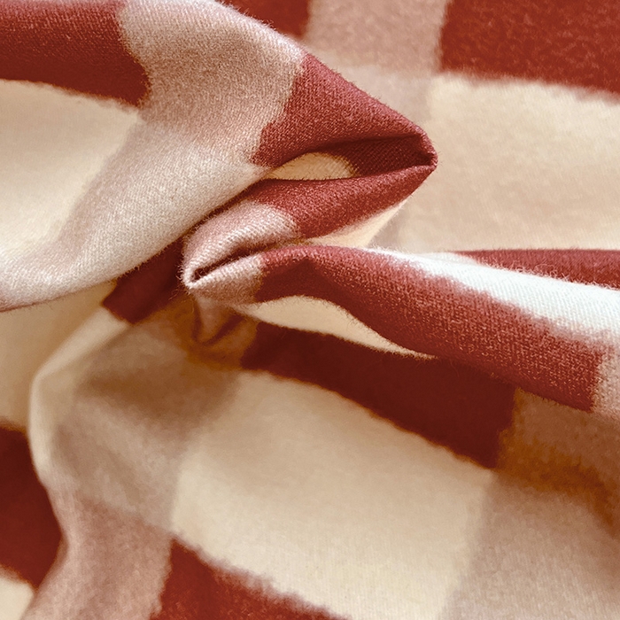 91家纺网 家纺一手货源 找家纺 忆生活 2025秋冬全棉加厚磨毛贝壳边四件套格言-红