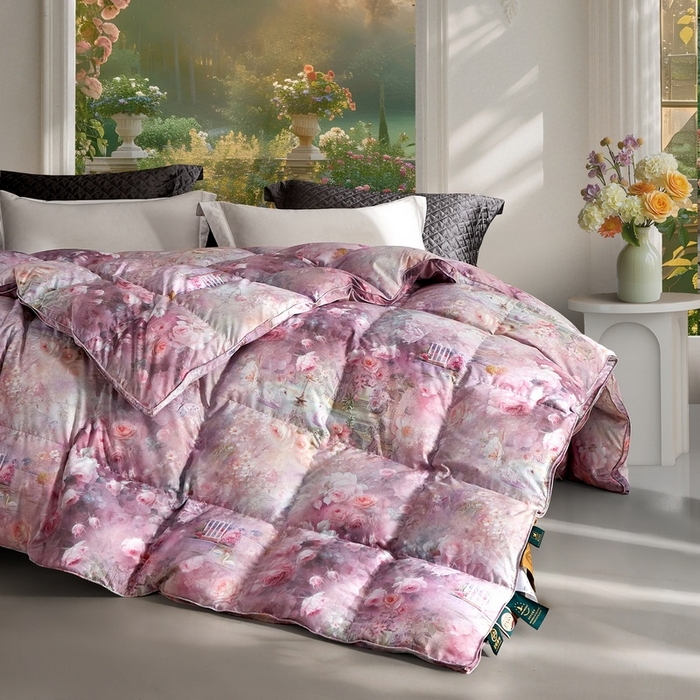 91家纺网 家纺一手货源 找家纺 织梦人羽绒工厂店2025新款羽绒被壳 莫奈花园（新）