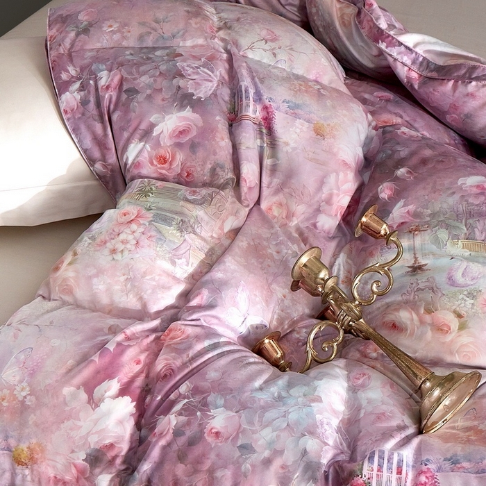 91家纺网 家纺一手货源 找家纺 织梦人羽绒工厂店2025新款羽绒被壳 莫奈花园（新）