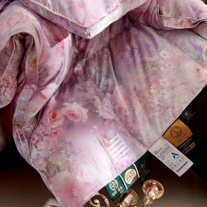 91家纺网 家纺一手货源 找家纺 织梦人羽绒工厂店2025新款羽绒被壳 莫奈花园（新）