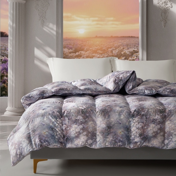 91家纺网 家纺一手货源 找家纺 织梦人羽绒工厂店2025新款羽绒被壳 春风浅浅