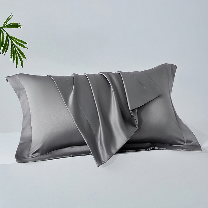 91家纺网 家纺一手货源 找家纺 （总）丰淘家纺 2025新款水洗丝纯色枕套