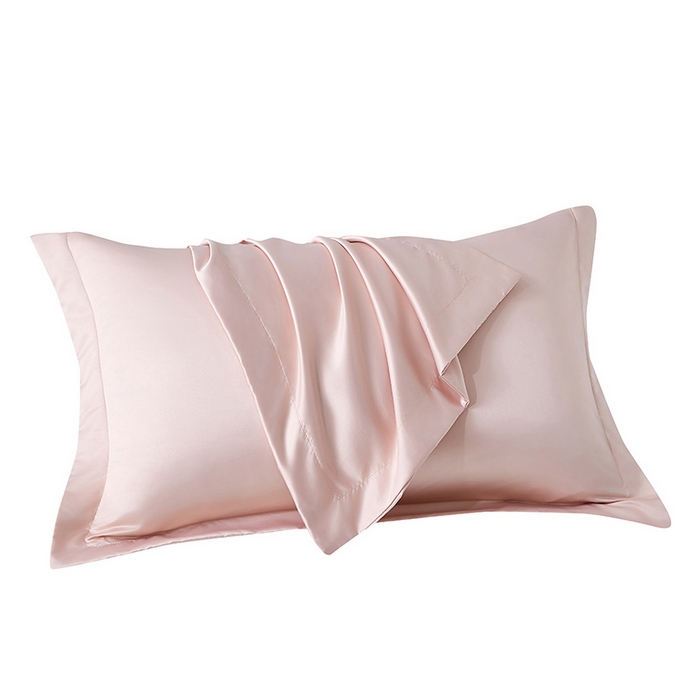 91家纺网 家纺一手货源 找家纺 丰淘家纺 2025新款水洗丝纯色枕套 水洗丝-玉色