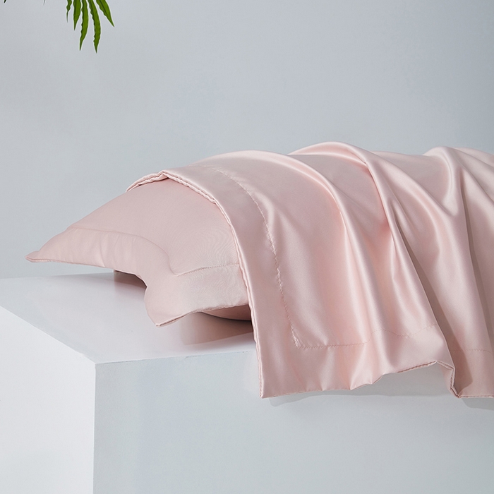 91家纺网 家纺一手货源 找家纺 丰淘家纺 2025新款水洗丝纯色枕套 水洗丝-玉色