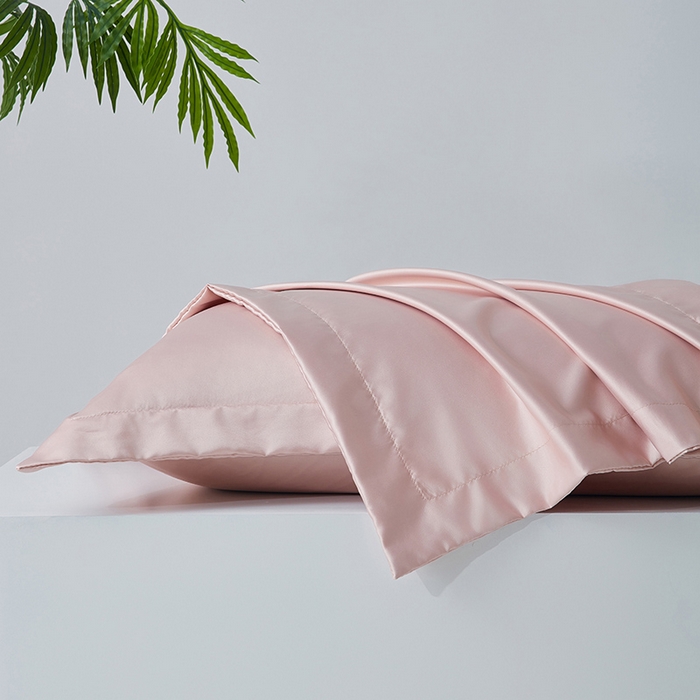 91家纺网 家纺一手货源 找家纺 丰淘家纺 2025新款水洗丝纯色枕套 水洗丝-玉色