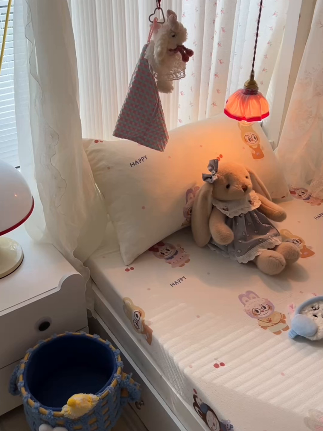 91家纺网 家纺一手货源 找家纺 韩巢家纺 2025新款A类学生宿舍上下铺床笠单件床垫保护罩枕套三件套 拉布大王