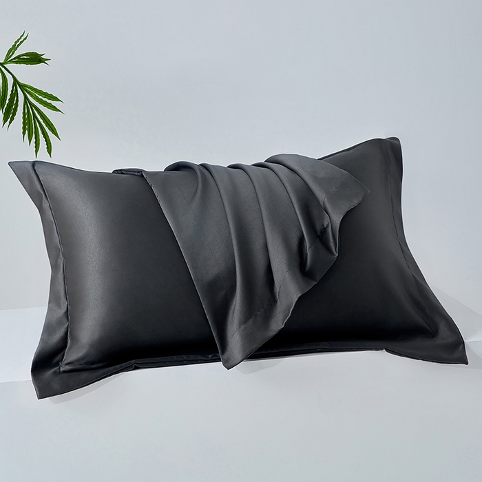 丰淘家纺 2025新款水洗丝纯色枕套 水洗丝-深灰