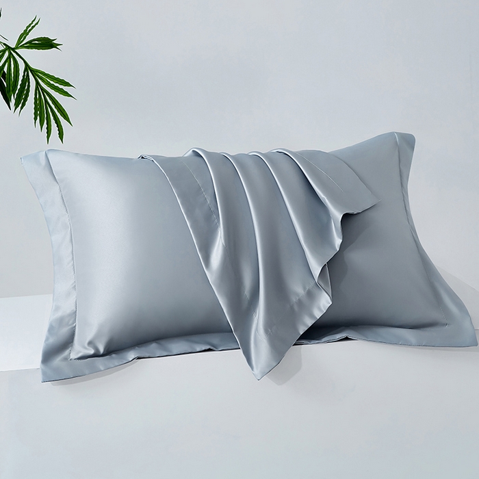丰淘家纺 2025新款水洗丝纯色枕套 水洗丝-银灰