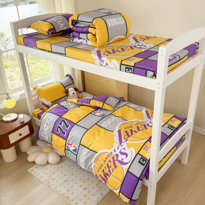 91家纺网 家纺一手货源 找家纺 乐居坊 2025新款开学季亲肤棉透气印花芦荟棉四件套（宿舍床） 洛城之星