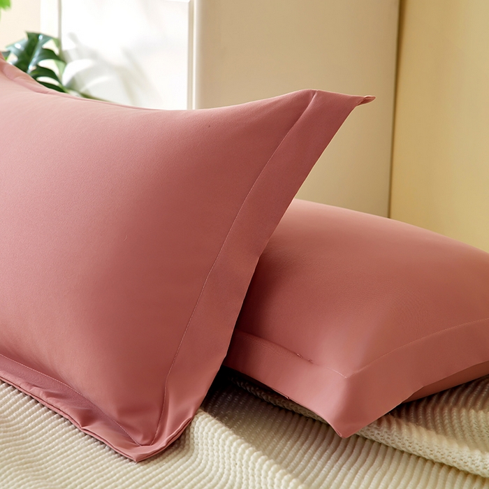 91家纺网 家纺一手货源 找家纺 （总）丰淘家纺 2025新款亲肤柔软纯色水洗磨毛枕套