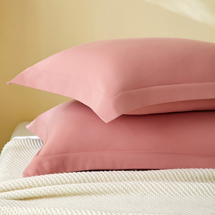 91家纺网 家纺一手货源 找家纺 丰淘家纺 2025新款亲肤柔软纯色水洗磨毛枕套 纯色-豆沙