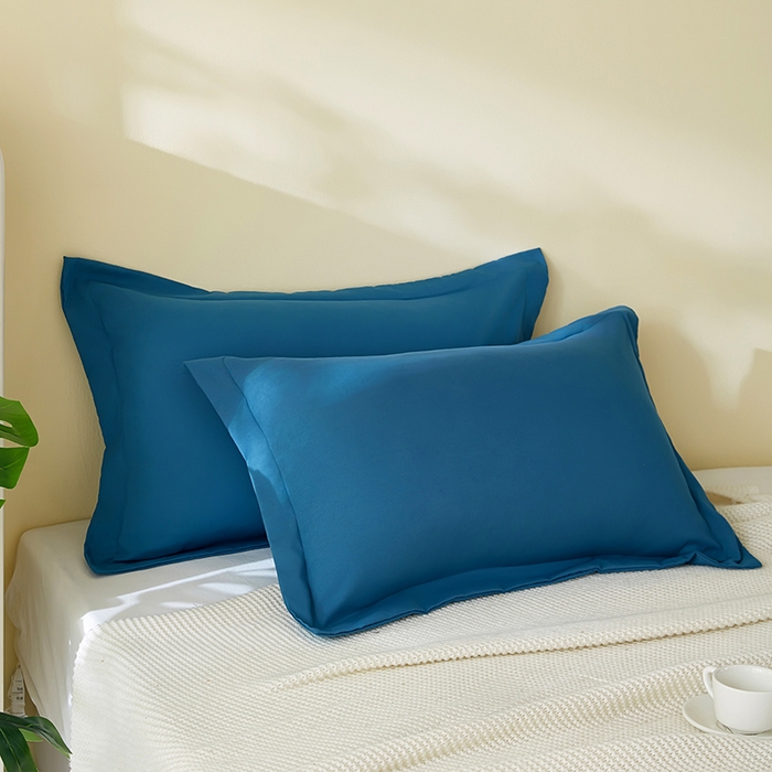 丰淘家纺 2025新款亲肤柔软纯色水洗磨毛枕套 纯色-宝蓝