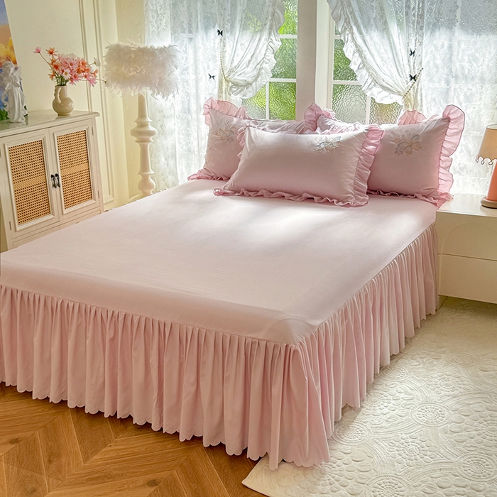 91家纺网 家纺一手货源 找家纺 （总）慕语家纺 2025新款软糯亲肤贴布绣公主风四件套系列--瑞丽（专版花型）