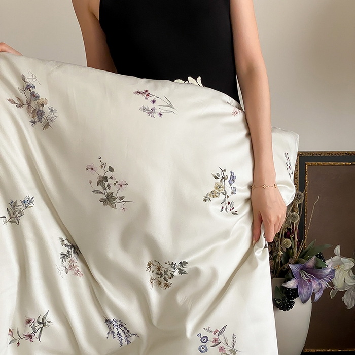 91家纺网 家纺一手货源 找家纺 （总）2024新款40s加厚天丝棉磨毛印花四件套-花信