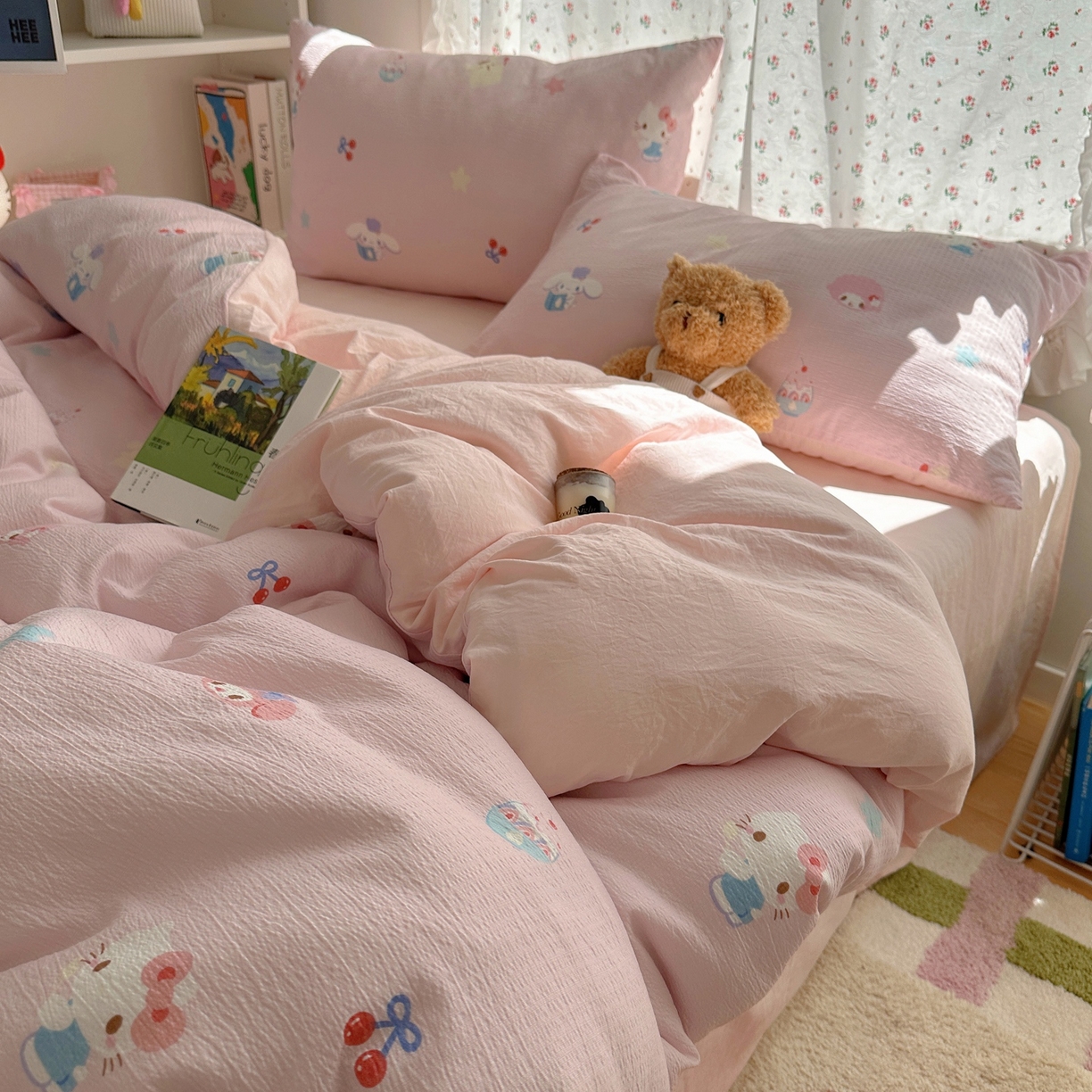 91家纺网 家纺一手货源 找家纺 （总）顾里家纺 2025新款韩系奶萌云朵棉四件套