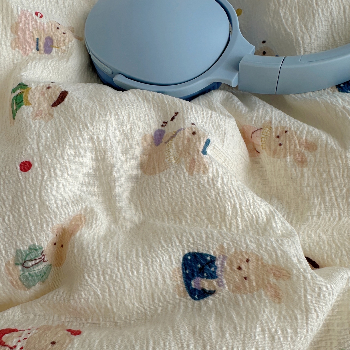 91家纺网 家纺一手货源 找家纺 顾里家纺 2025新款韩系奶萌云朵棉四件套 小甜兔兔