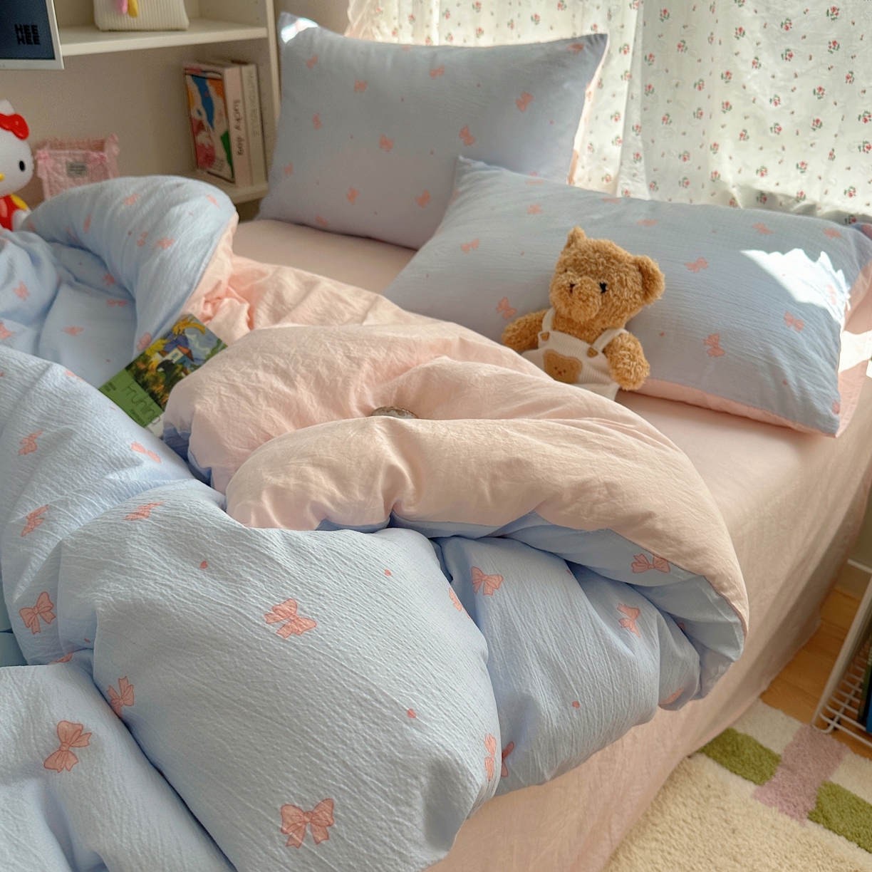 91家纺网 家纺一手货源 找家纺 （总）顾里家纺 2025新款韩系奶萌云朵棉四件套