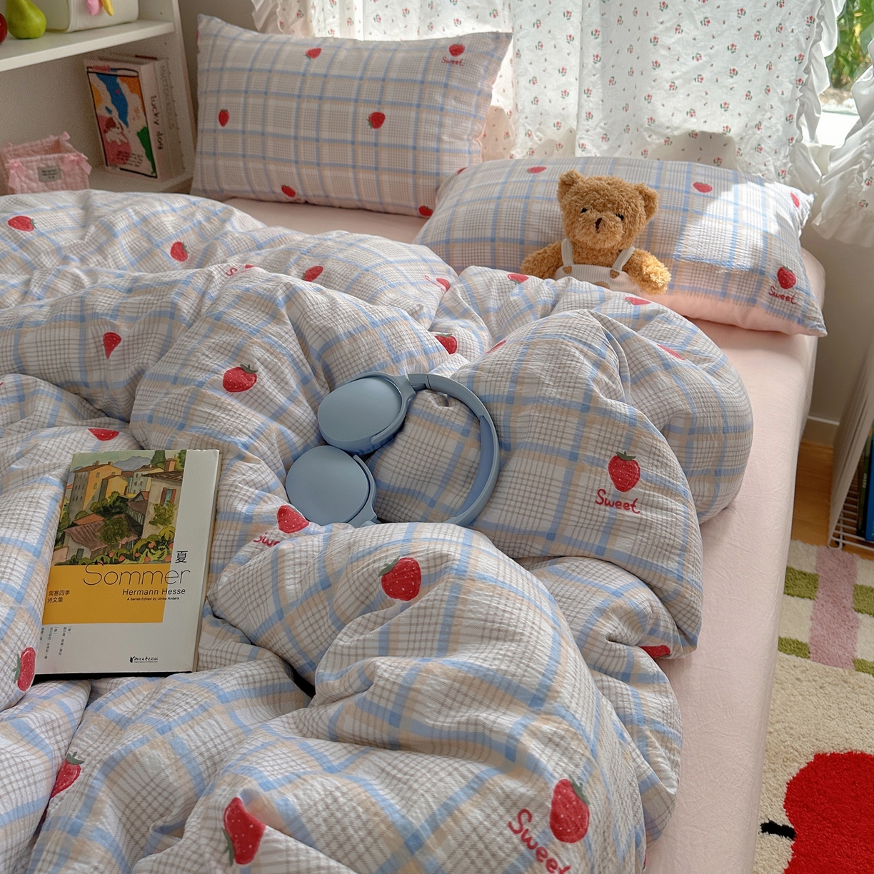 91家纺网 家纺一手货源 找家纺 （总）顾里家纺 2025新款韩系奶萌云朵棉四件套