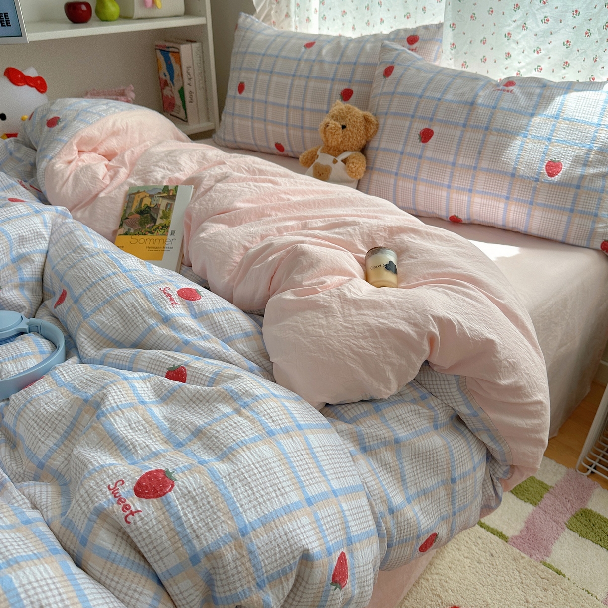 91家纺网 家纺一手货源 找家纺 （总）顾里家纺 2025新款韩系奶萌云朵棉四件套