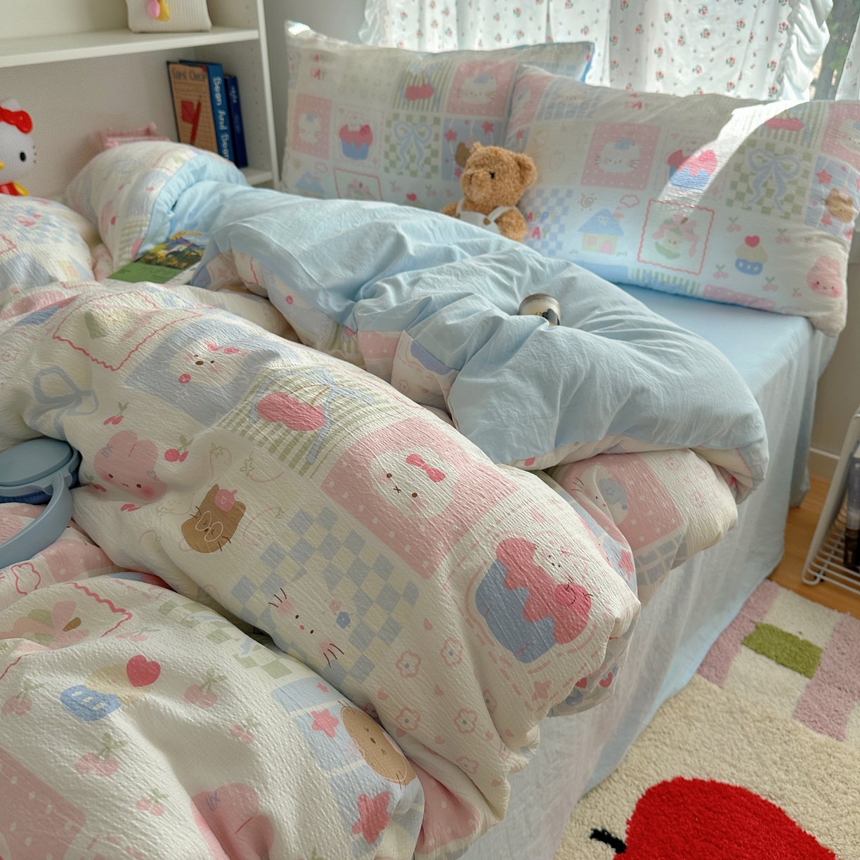 91家纺网 家纺一手货源 找家纺 （总）顾里家纺 2025新款韩系奶萌云朵棉四件套