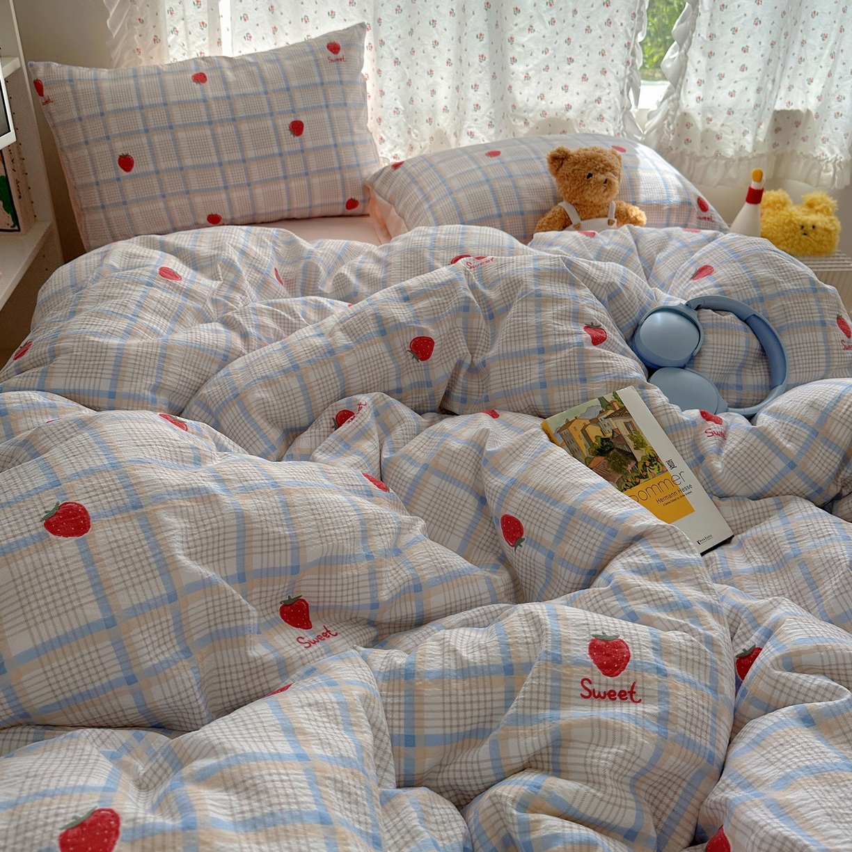 91家纺网 家纺一手货源 找家纺 （总）顾里家纺 2025新款韩系奶萌云朵棉四件套