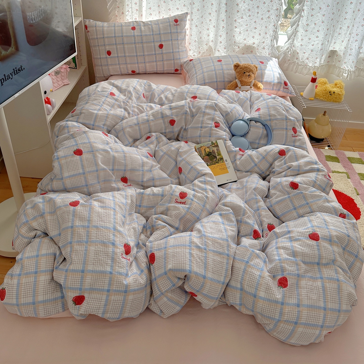 91家纺网 家纺一手货源 找家纺 （总）顾里家纺 2025新款韩系奶萌云朵棉四件套