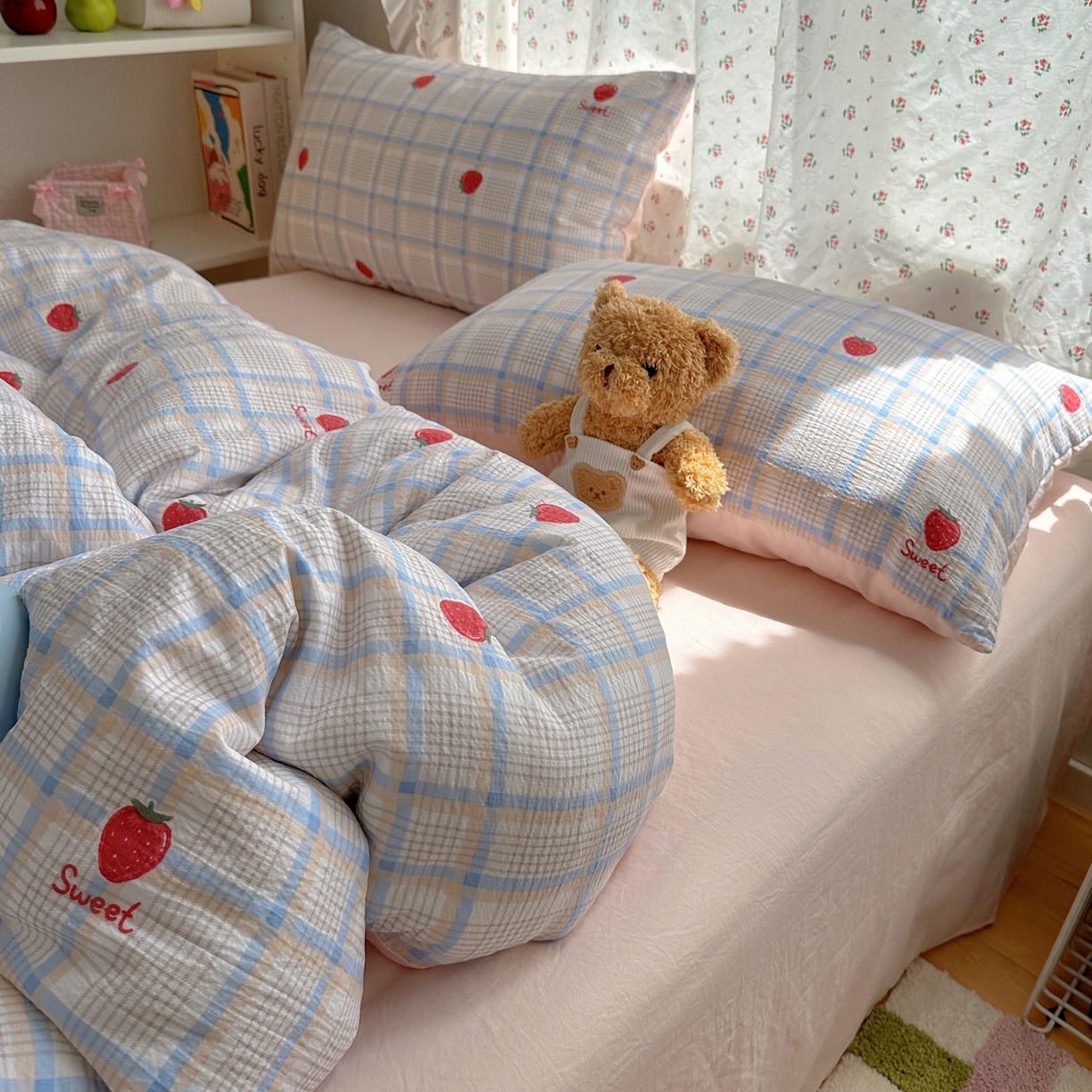 91家纺网 家纺一手货源 找家纺 （总）顾里家纺 2025新款韩系奶萌云朵棉四件套