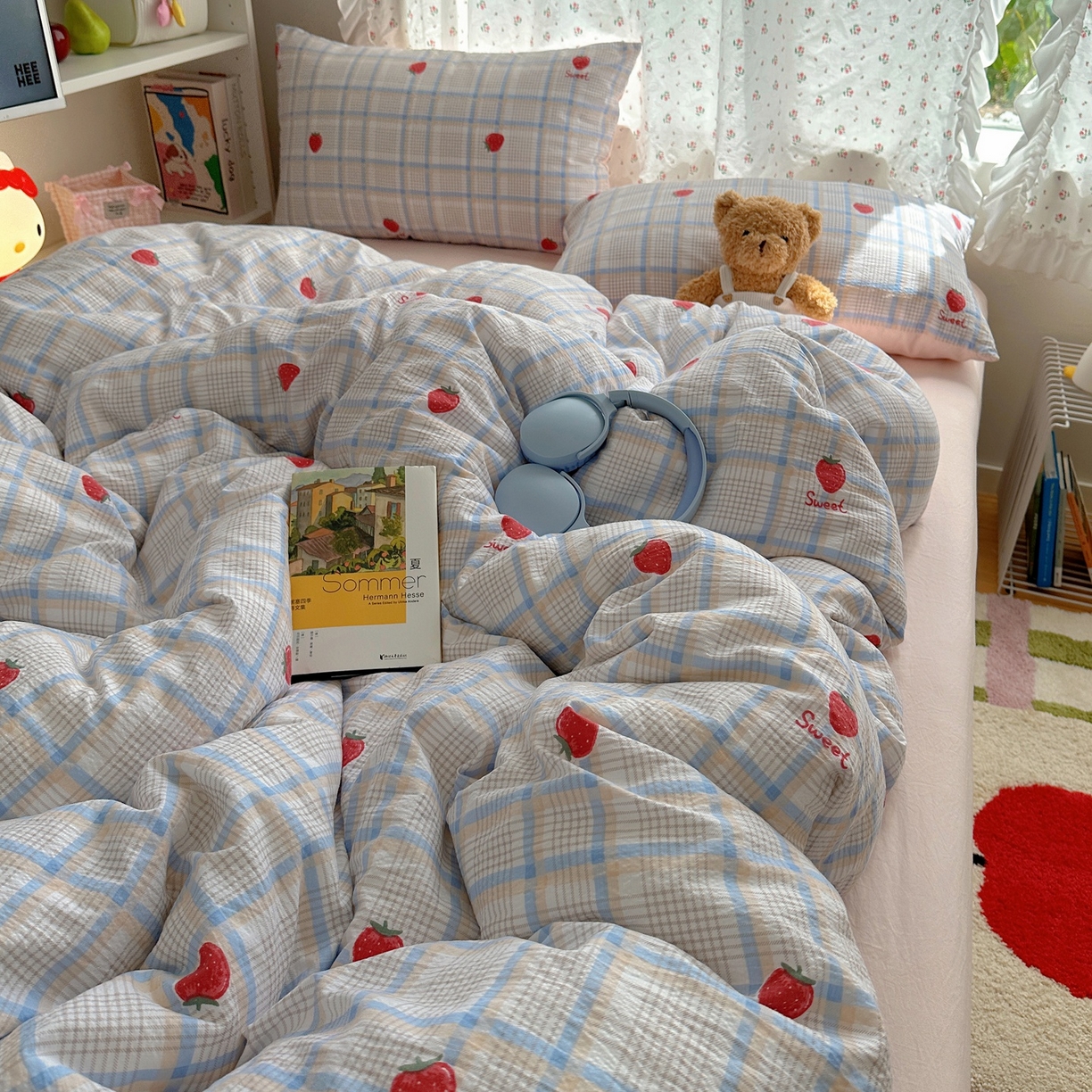 91家纺网 家纺一手货源 找家纺 （总）顾里家纺 2025新款韩系奶萌云朵棉四件套